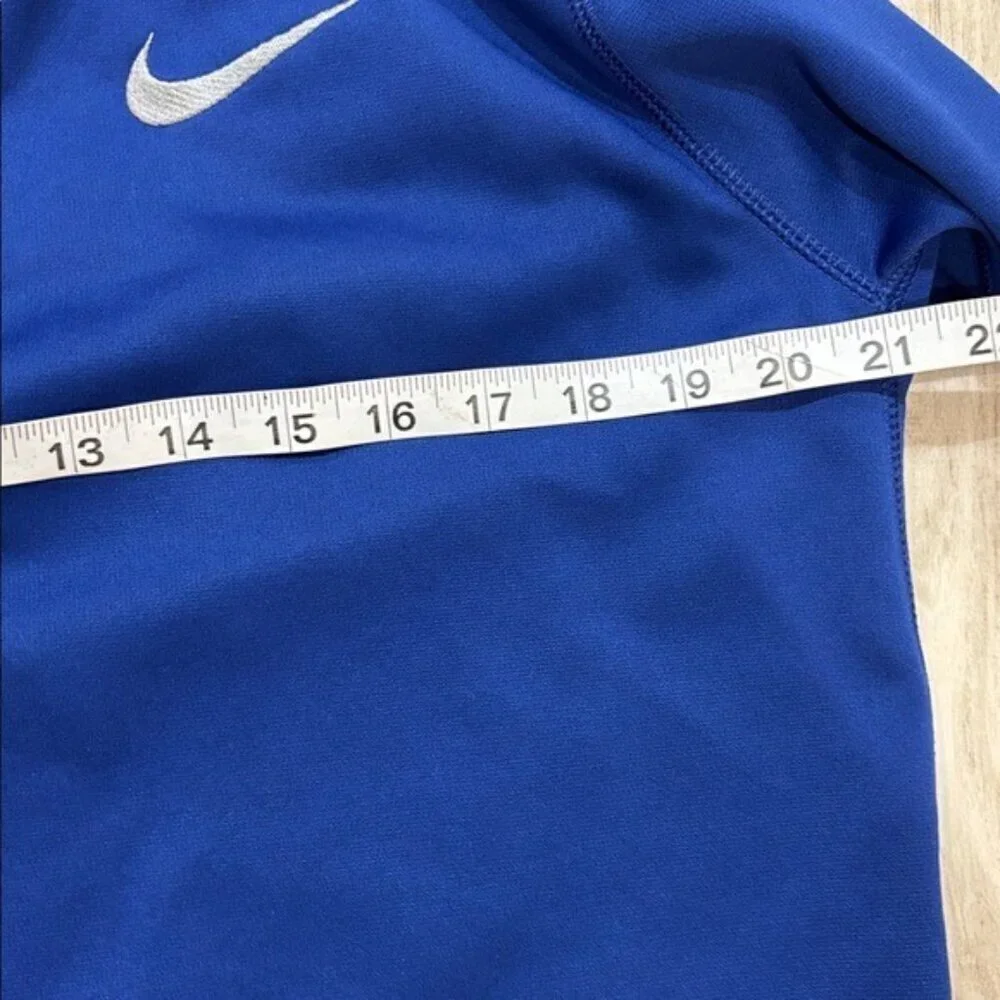 Nike Therma fit  Men's Blue and Gray Performance fleece shirt n1/4 zip up size l
